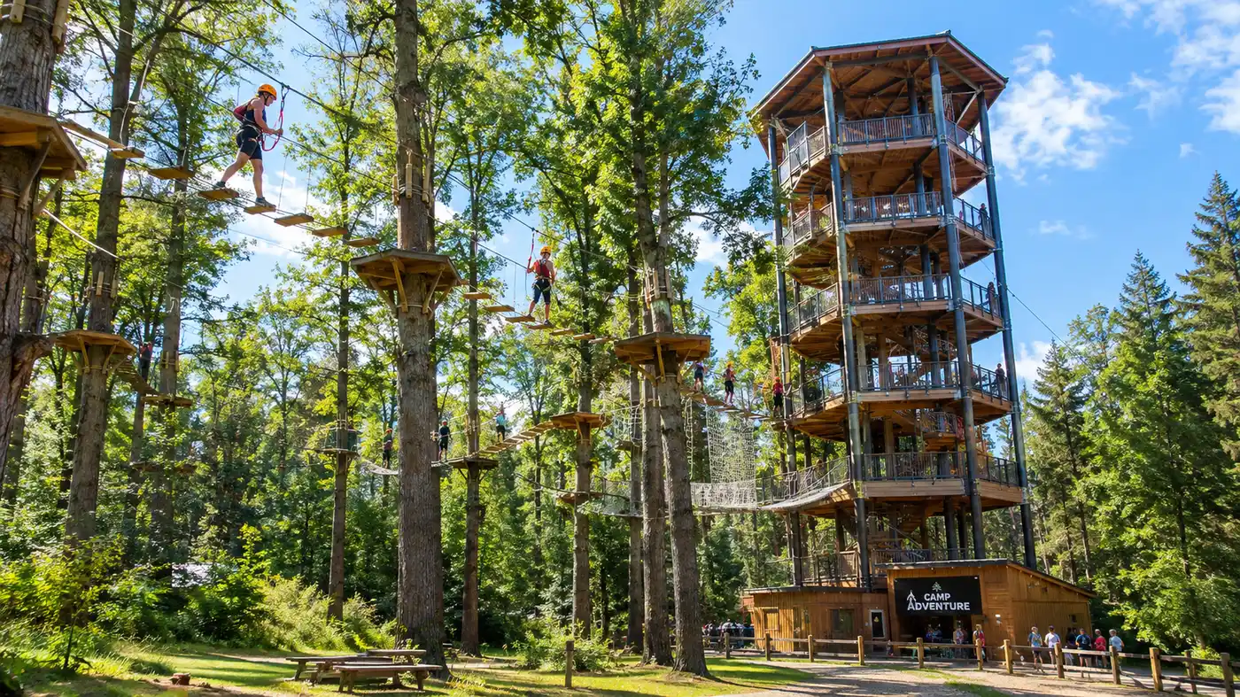 Camp Adventure Climbing Park: Denmark's Largest Treetop Course